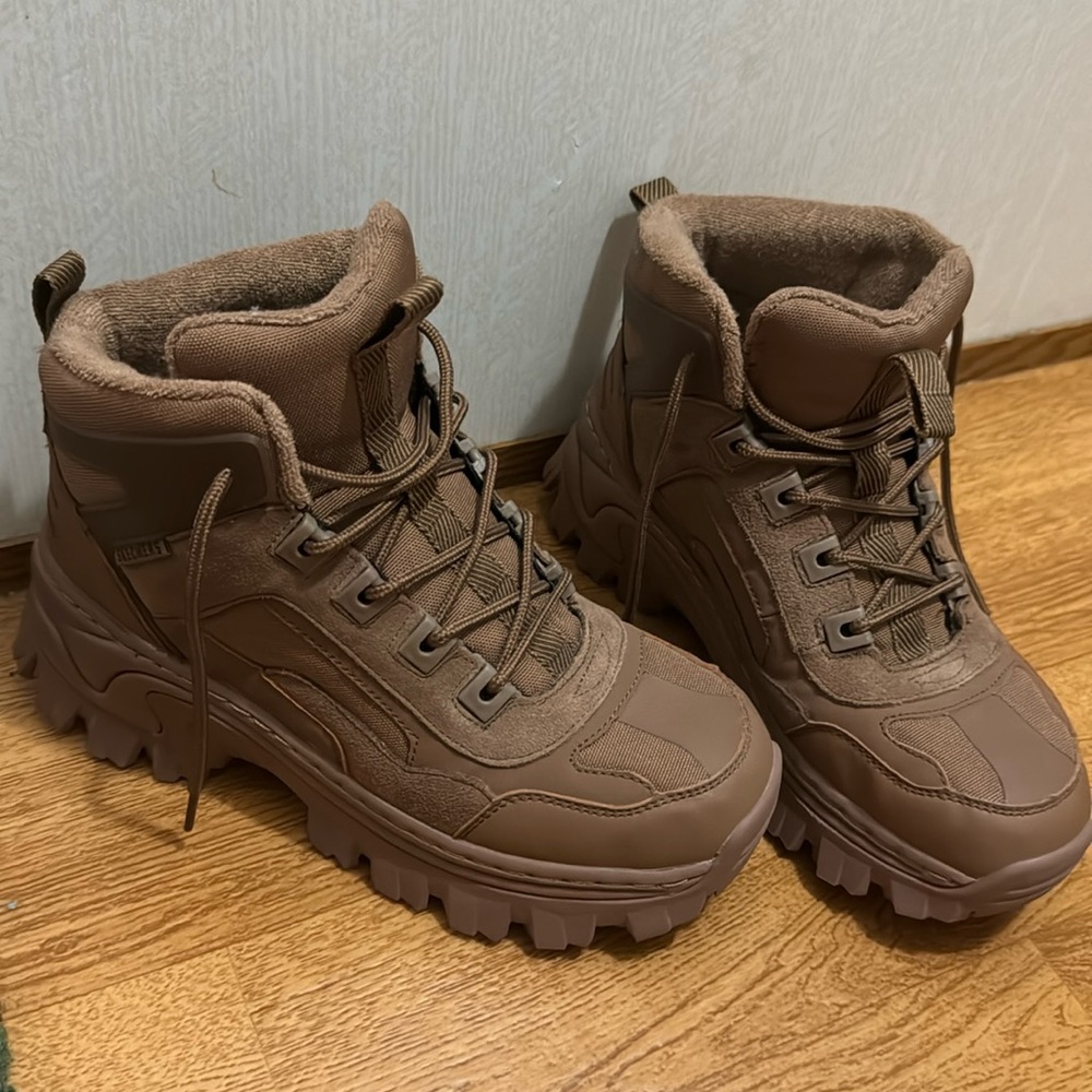 Skechers hiking boots.